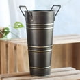 thumbnail image 6 of Metal Flower Stand with Handle Vintage Flower Bucket Decorative Vase Flower Bucket Storage Rack for Home Living Room, 6 of 9