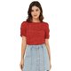 thumbnail image 1 of AllegK Top Floral Informal De ManCorFruncido PaMujer rojo XL, 1 of 6
