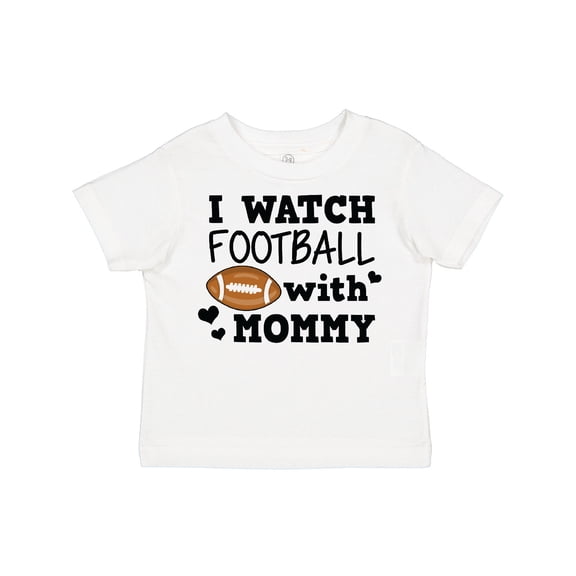 Inktastic I Watch Football with My Mommy Boys Toddler T-Shirt