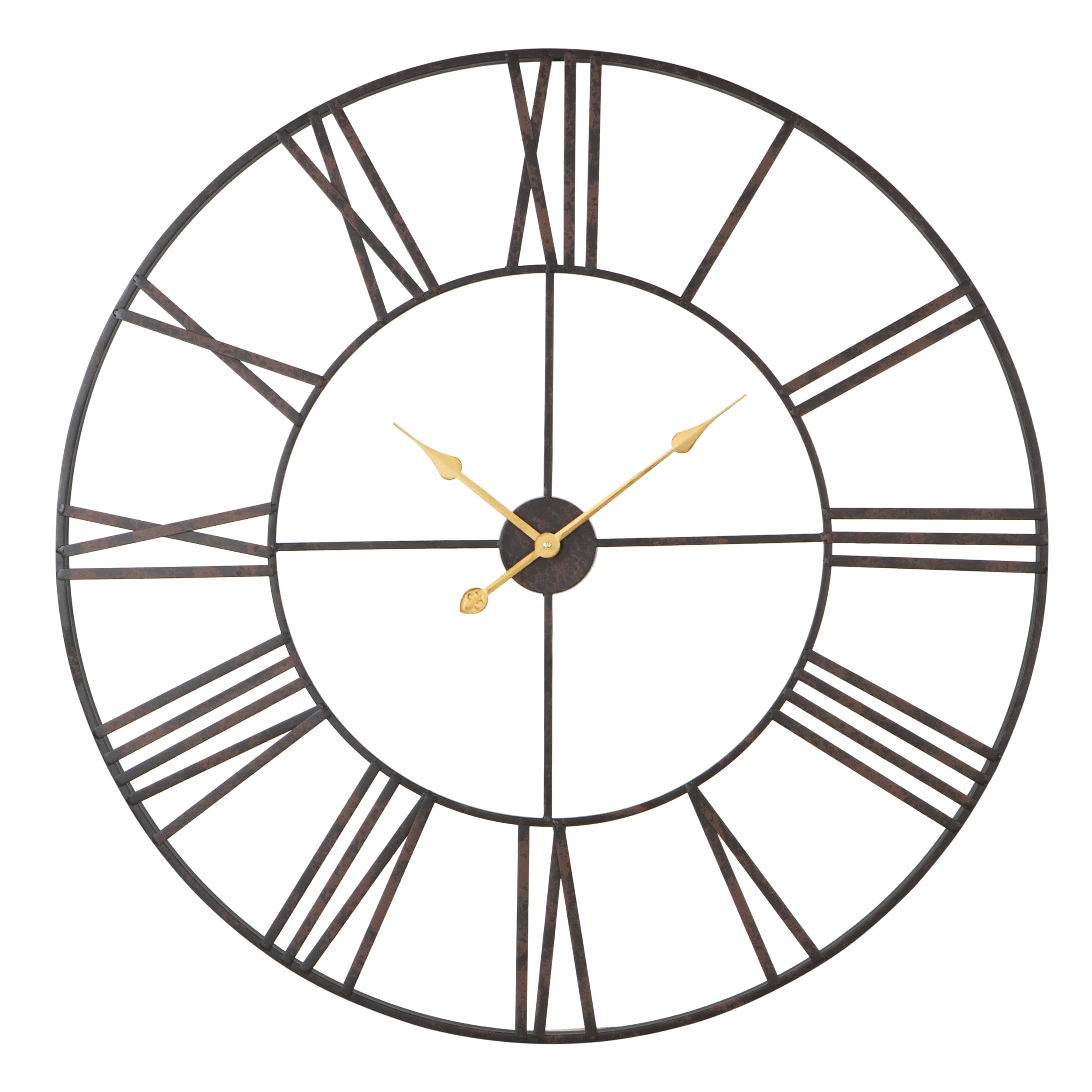 Photo 1 of Solange Round Metal Wall Clock - 36 Dark Brown