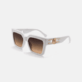thumbnail image 1 of Gafas de sol genéricas SQUARE SUN162 F3028 blancas con detalles dorados, 1 of 1