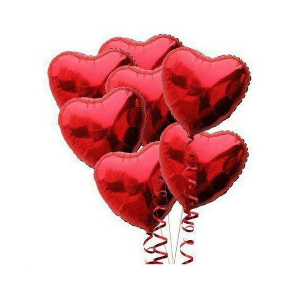 20 globos de corazón, globo en forma de corazón de 18 pulgadas, globos de aluminio, globo de helio en forma de corazón para cumpleaños, boda, día de San Valentín, baby shower, decoración de fiesta de Navidad JM