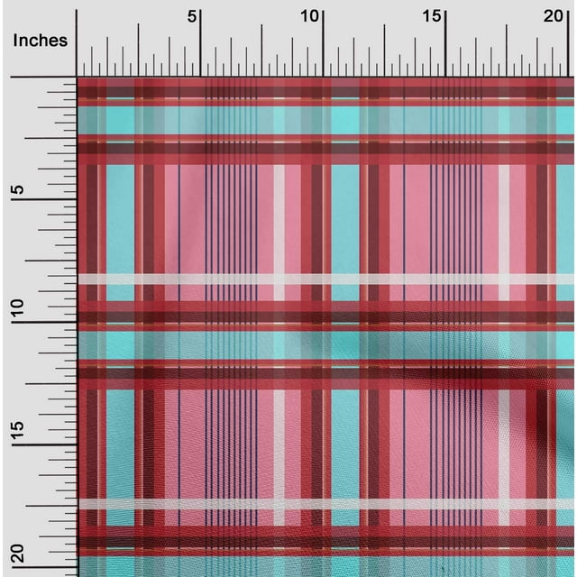 oneOone Cotton Flex Medium Pink Fabric Madras Check Sewing Craft Projects Fabric Prints By Yard 40 Inch Wide