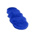 thumbnail image 2 of CuiLiyq Soft Faux Fur Rug, Blue Fluffy Bedside Runner Rugs for Bedroom Bedside Bed Floor Living Room, Plush High Density Cushion Carpet, 55.1" x 19.6", Blue, 2 of 8