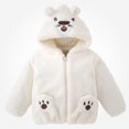 thumbnail image 2 of DJDLJWCJ Girls Winter Fleece Lined Jacket with Bear Ear Soft Comforty Full Zipper Warm Coat Beige Size 5T, 2 of 8