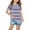 Purple, variant on Girls Casual Short Sleeve T Shirts Crewneck Tunic Tops Summer Kids Striped Print Tee Blouses