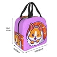 thumbnail image 2 of KLL Corgi In Sushi Roll Print Insulated Lunch Bag Women, Reusable Cute Tote Lunch Box for Adult & Men, Leakproof Cooler Lunch Bags for Work Office Travel Picnic, 2 of 5