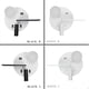 thumbnail image 5 of Luz de pared de cabecera de aluminio con interfaz USB Cateissary Blanco Derecha Tipo 3, 5 of 6