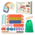 thumbnail image 1 of 100-Piece Creative Jigsaw Puzzle Matching Tangram Toy Kit with Cards - Geometric Shape Puzzle Educational Brain Teaser for Kids, 1 of 5