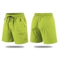 thumbnail image 4 of Pantalones cortos deportivos para hombre, tejido Ice Silk, cordón ajustable, cremallera, secado rápido, tallas S-XXXL, 4 of 5
