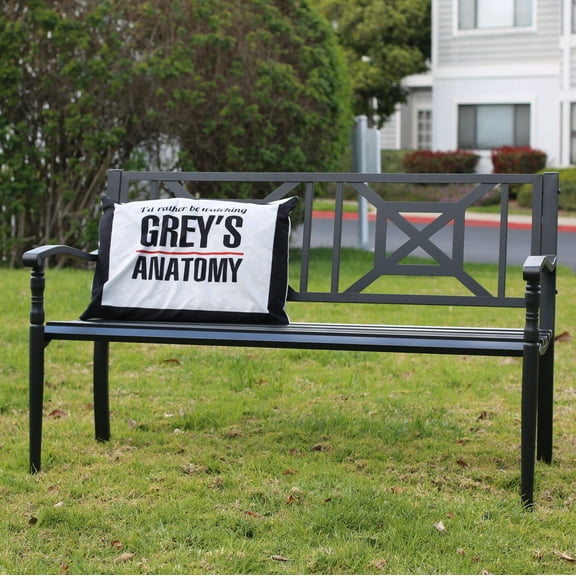 DAVEE FURNITURE Outdoor Leisure Metal Bench - Black