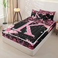 thumbnail image 2 of Manfei Cute Initial K Zipper Twin Comforter Sets with Fitted Sheet and 2 Pillowcases,Sweet Butterfly Zipper Bedding Set,Pink,Pink Reversible4pcs, 2 of 8