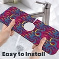 thumbnail image 6 of Sikiie Colorful Snake Splash Guard for Sink Faucet-1 PC Super Absorbent Fast Drying Mat Sink Gadgets-Splash Guard for Kitchen, Sink Mat, 6 of 7
