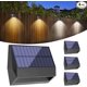 thumbnail image 1 of Juego de 4 luces solares para valla, impermeables IP65, para exteriores, luces de cubierta, patio trasero, barandilla, pared, escalones, Patio, 1 of 4