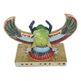 thumbnail image 6 of Egyptian Beautiful Golden Winged Scarab Amulet Ankh Symbol of Rebirth Figurine, 6 of 8
