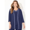 thumbnail image 6 of Catherines Women's Plus Size Beaded 3-Piece Cardigan Pant Suit, 6 of 6