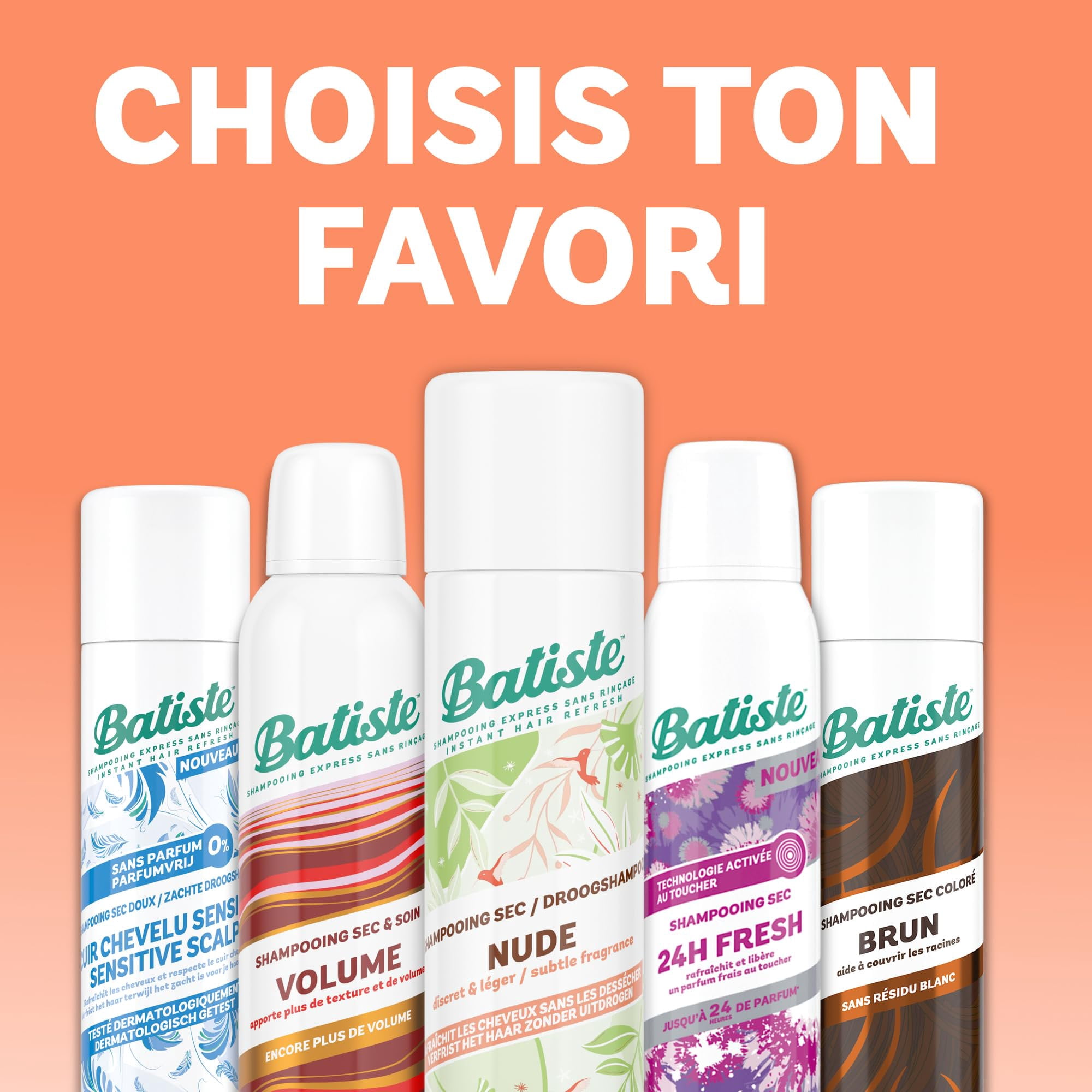 Batiste Shampoo Dry Bare 6.73 Ounce 200ml 2 Pack