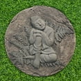 thumbnail image 2 of Angelo Décor Resting Buddha Stepping Stone, 12-inch Diameter, 2 of 2