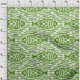 thumbnail image 3 of oneOone Polyester Spandex Green Fabric Asian Block Fish Sewing Craft Projects Fabric Prints By Yard 56 Inch Wide, 3 of 4