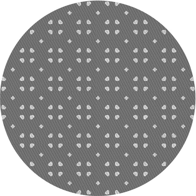 Ahgly Company Tapis d'Intérieur Lavables en Machine, Ronds, Transitionnels, Gris Carbone, 5' Ronds