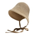 thumbnail image 2 of Helii Women's Knitted Bucket Hat – Crochet Fisherman Hat with Chin Strap Tie, Hollow Out Breathable Sun Hat for Women, Foldable Lightweight Beach Cap for Summer Travel Khaki,One Size, 2 of 3