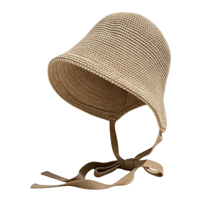 Women\'s Knitted Straw Bucket Hat - Packable Travel Sun Hat Beach Hat Boho Adult Handmade Woven Paper Floral Sun Straw Hat Cap  main image 4