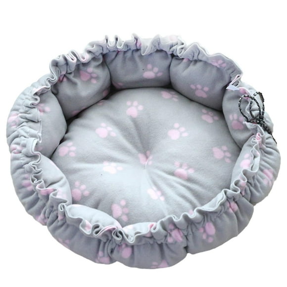 Cómo cama para perros y gatos, alfombril , , redon, estampado de pata rosa Zulema Casa de la cama del gato