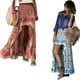 thumbnail image 2 of Nueva falda estampada versátil de cintura alta para mujer de Wish, dobladillo irregular, falda larga hasta la rodilla, tela de algodón cómoda, 2 of 4