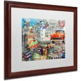 thumbnail image 2 of "Red Taxi" Canvas Art by Alberto Lopez, White Matte, Wood Frame, 2 of 4
