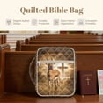 thumbnail image 7 of Xixirimido Bible Cover, Bible Carrying Book Case for Women Men, Multi-pocket Protective Church Organizer Bag with Handle Christian Gift, Brown Deer Cross, 7 of 7