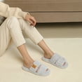 thumbnail image 6 of Northblanc Womens Fuzzy Open-toe Slippers Soft Comfy Memory Foam Indoor House Shoes, 6 of 9