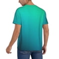 thumbnail image 2 of Rateoe Green Turquoise Teal Pattern Men’s Baseball Short Sleeve Polo Shirt, Midweight Men's Shirt Golf Shirt Polo Shirts Quick Dry Short-Large, 2 of 7