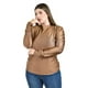 thumbnail image 3 of Blusa de satín Roman Fashion /Tallas Extras, 1802 (Cafe) cafe 42, 3 of 5