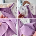 thumbnail image 3 of Robe Décontractée pour Filles Vêtements Roses Été 2023 Nouvelle Robe Princesse Coréenne en Coton Lin Col Rabattu, 3 of 7