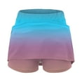 thumbnail image 5 of YUEJUIR Skort Women'S Fashionable Athleisure Skirt With Pockets Gradient Mid Waist Culottes Tennis Culottes Womens Shorts Casual Black Shorts Women (Sky Blue,XXXL), 5 of 5