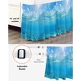 thumbnail image 3 of Blue Teal Summer Beach Wrap Around Bed Skirts for Queen Bed 16" Drop,Bed Skirt with Adjustable Elastic Belt Dust Ruffle Bed Valance for Bedroom Hotel Coastal Nautical Seawater Ocean Bed Frame Cover, 3 of 7