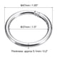 thumbnail image 2 of Anillos de Resorte Redondos Uxcell, 8 Piezas de 1.85 pulgadas OD Clips de Broche para Bolsas, Carteras, Llavero, Tono Plateado, 2 of 7