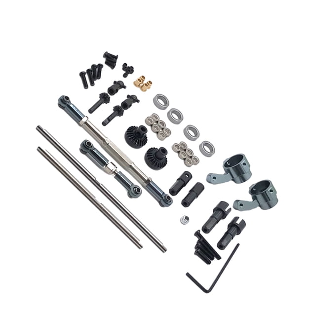 Baohd Metal Upgrade Front And Rear Axle Parts For WPL 1/16 C14 C24 B14 B16 Metal Upgrade Part Fit For WPL