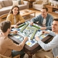 thumbnail image 7 of Classic Floral Large Game Table Mat 31.5x31.5 Inch Rubber Playing Pad Non-Slip Grip Reduces Tile Noise for Mahjong Enthusiasts and Game Nights, 7 of 7