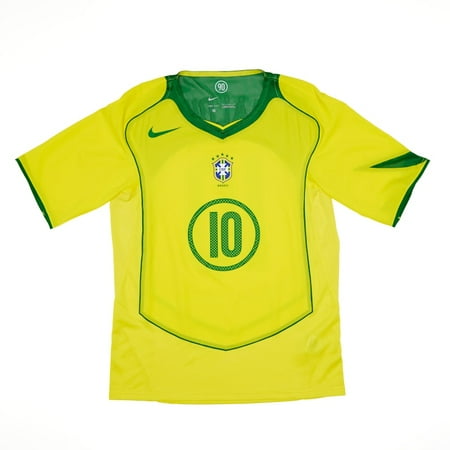Nike Men s Total 90 Brazil Ronaldinho 2004 Reissue Jersey Opti Yellow/Apple Green from StockX