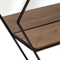 thumbnail image 5 of Metal 24" Hexagon Wall Shelf with Mirror, Brown 23.6"H - 26.8" x 5.9" x 23.6", 5 of 6
