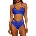 thumbnail image 6 of Afdoent Women's Bikini Sets Two Piece High Waisted Push Up Swimsuit Wrap 2 Piece Bathing Suit Beachwear, 6 of 8