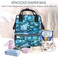 thumbnail image 5 of Daiia Blue Kyanite Large Capacity Baby Bag Waterproof Stylish Diaper Bag Mummy Backpack Adjustable Straps Diaper BagBaby Essentials Bag, 5 of 6