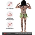thumbnail image 3 of Morph Mens Maui Costume Adult Tattoo Warrior Hula Polynesian Demi God Halloween Multi-color XL, 3 of 5