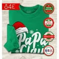 thumbnail image 3 of S4E Men's Papa Claus Santa Hat Christmas Crewneck Sweatshirt Small Irish Green, 3 of 4