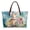 Easter Bunny Floral Basket, variant on POLERO Tote Bag for Daily Use Shopping, Lightweight Large Capacity Top Handle Handbags, Owl Heart