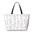thumbnail image 2 of Disketp Bunny And Bird Bolsa de Playa de Gran Capacidad, Bolso Impermeable y a Prueba de Arena para Mujer, Ideal para Playa, Piscina y Natación, 2 of 7