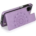 thumbnail image 5 of case for Samsung Galaxy A42 Case Wallet with Card Holder, Embossed Mandala Pattern Flower Premium PU Leather Double Magnetic Buttons Flip Shockproof Protective Cover for Samsung Galaxy A42 Purple-SKM, 5 of 14