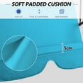 thumbnail image 5 of Gartoo 3 Seat Outdoor Patio Swing with Converting Canopy, Cushioned Steel Frame Porch Canopy Swing Chair, Swing Glider Hammock for Patio, Garden, Blue, 5 of 9