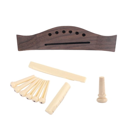Rosewood + Pins Saddle Nut Set Guitar Musical Instrument Parts